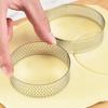 5/6/7/8/9/10 Cm Perforated Tart Rings With Hole Stainless Steel Tart Bottom Tower Fruit Pie Quiches Cake Ring Mousse Baking Mold