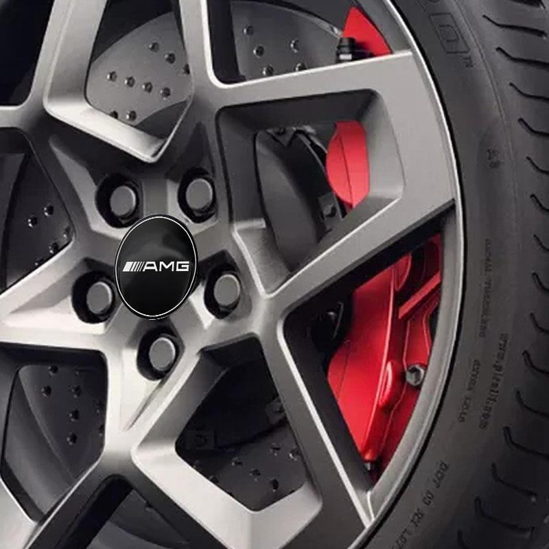 4pcs Car Rim Cover Decal Tire Wheel Center Hub Cap Sticker Emblem Decal For Mercedes-Benz C180 E320 E400 E260 E300 W108 W124
