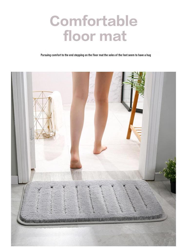 Thickened Non-Slip Bathroom Floor Mat – Quick Absorbent Soft Foot Pad for Entrance & Toilet