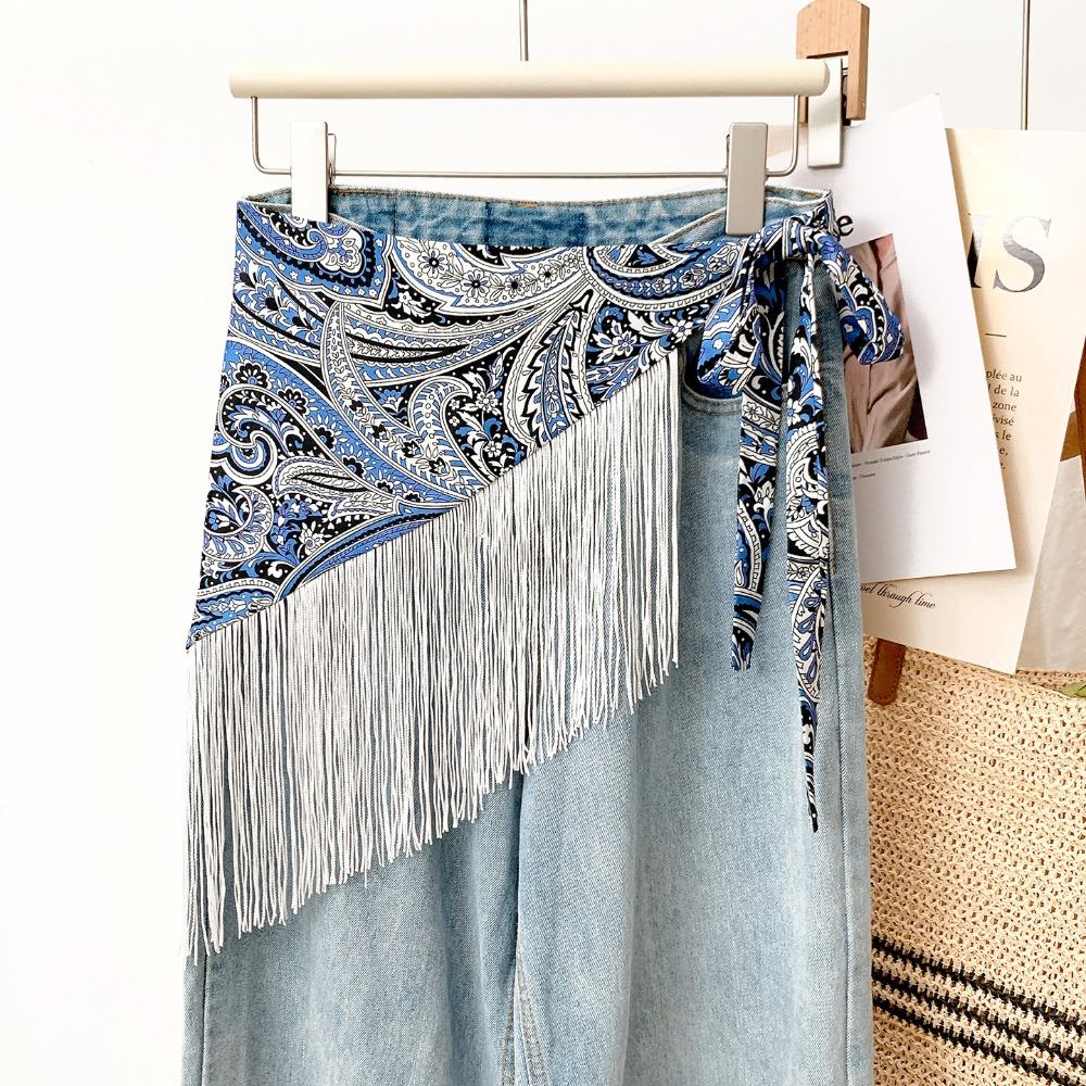 Exquisite Triangle Waistband Tassels Dance Hip Scarf Fashion Fringe Waist Belt Dress Jeans Decor