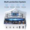 PD120W 4C2A Desktop Charger 4USB C 2USB A Port Fast Charging Hub Power Adapter for Multiple Devices ABS Housing