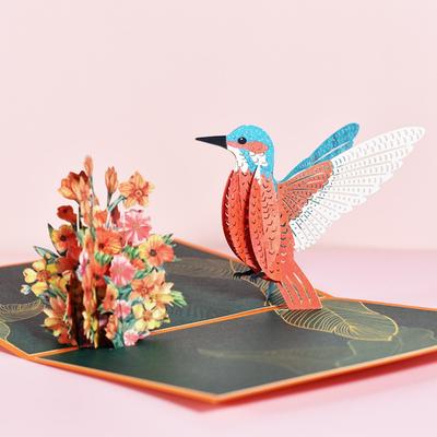 3D Birthday Pop Up Gift Hummingbird Pop Up Card - Hummingbird Card for All Occasion-Mother's Day Thanksgiving Day for Women Mom Wife Grandma Sister