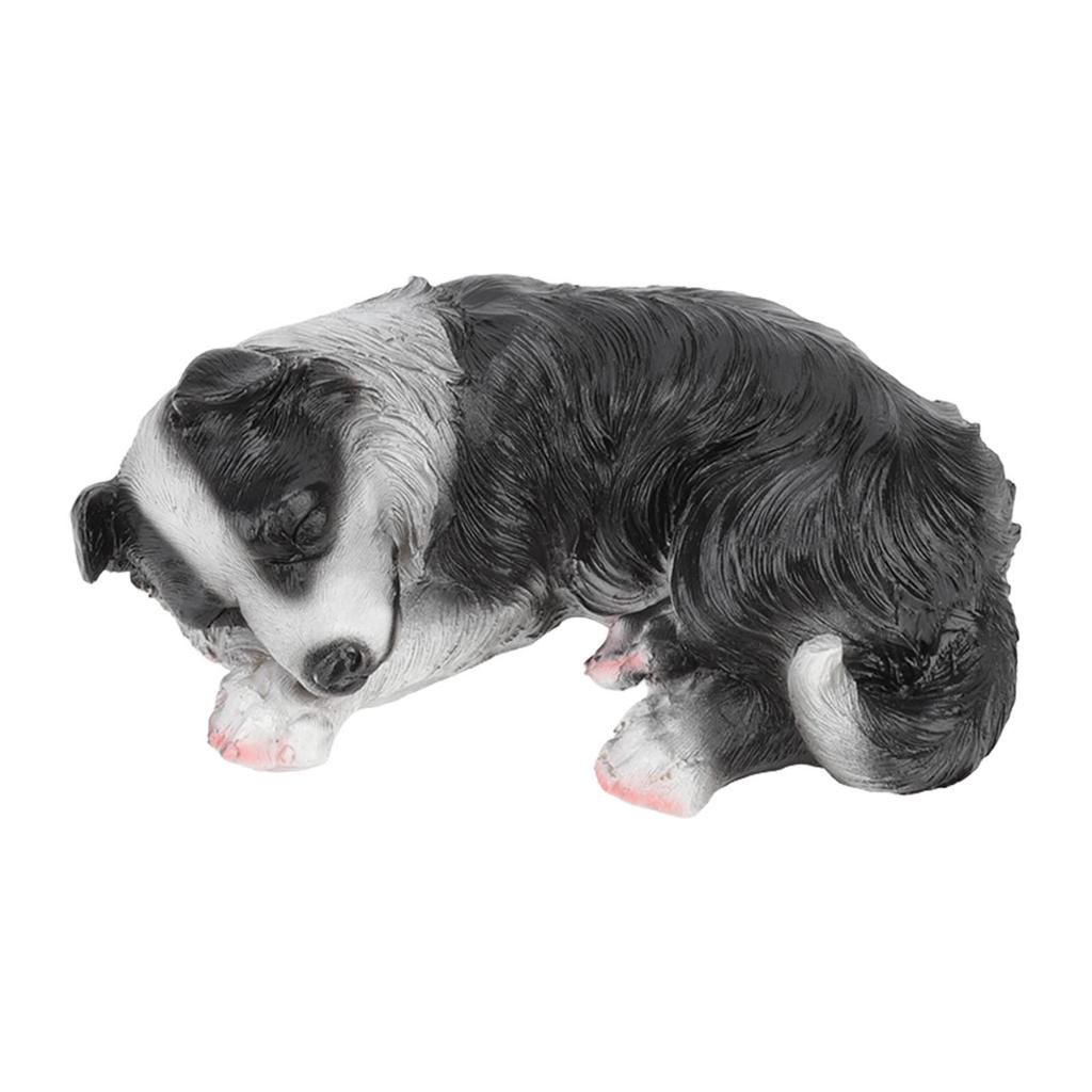 Puppy Beelden Sculpturen Synthetische Hars Waterdicht Border Collie Beeld Ornament voor Tuin