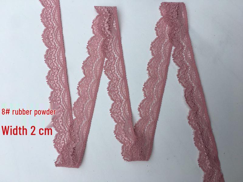 Multi-Color Elastic Lace Trim Lingerie, 2cm Wide