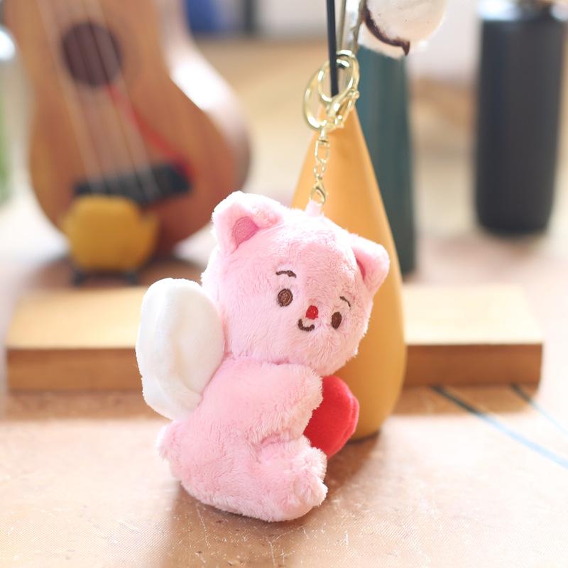 Cute Cute Love Butter Bear Pendant Plush Toy Doll Bag Hanging Keychain Doll
