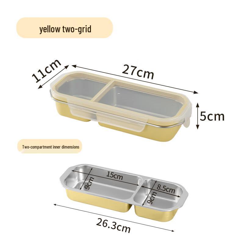 304 Stainless Steel Korean-Style Bento Box 700ml