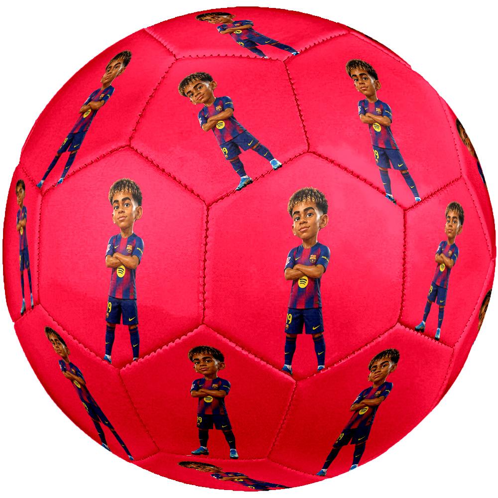 Yamal Size 5 Football Machine-Stitched Indoor/Outdoor Universal Football Soccer Accessory Luxury Gift for Birthday Christmas Wedding