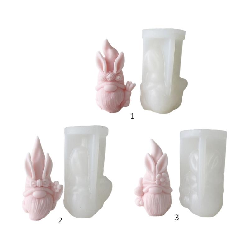 Silicone Gnome Mold Cute Aromatherapy Candle Mold Epoxy Dwarf Plaster Mold for DIY Soap Present Candle Making Molds
