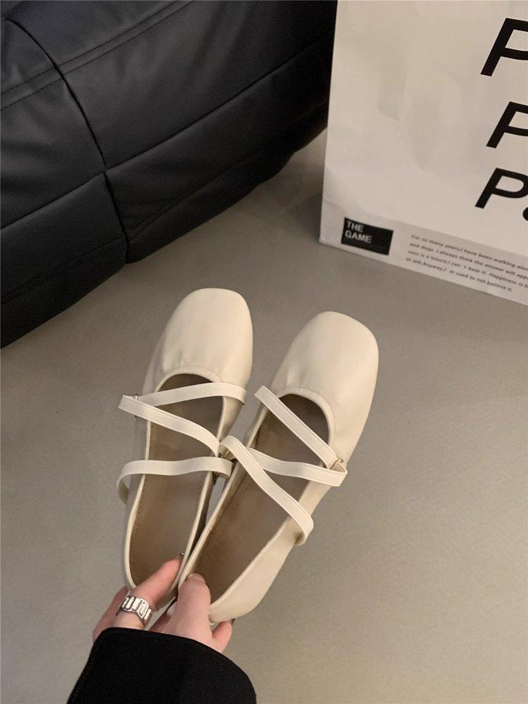 

Красные вечерние туфли для бабушки с плоской подошвой, туфли феи, весна 2025, туфли Мэри Джейн женские 40