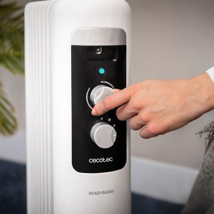 Radiateur bain d'huile - ReadyWarm - 11050 Space White - 2500W - 11 éléments - Faible consommation