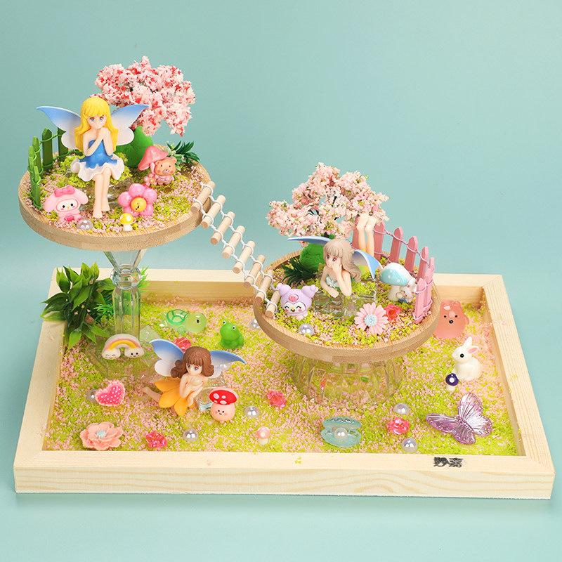 Sky Garden Double Layer DIY Micro Landscape Kit for Children's Handmade Desktop Ornaments.