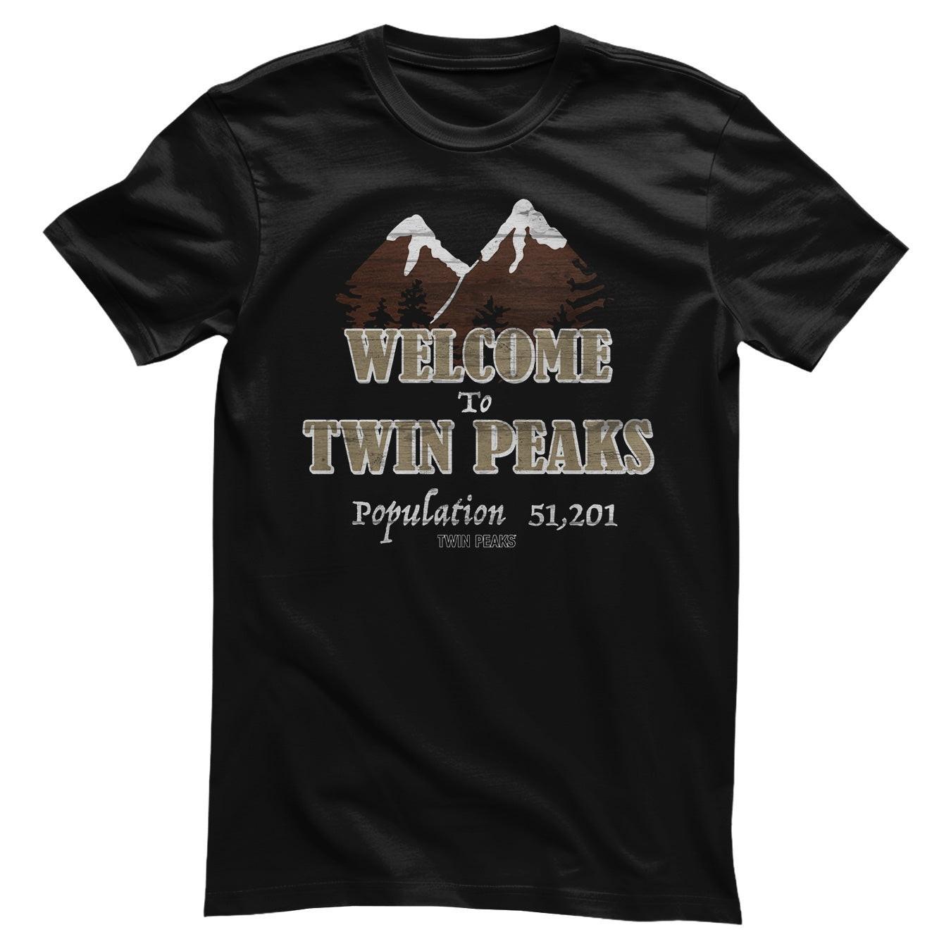 Officially Licensed Twin Peaks T-Shirt Welcome to Twin Peaks Mens XXL