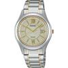 Seiko Solar Quartz Wristwatch SBPN065 Silver Gold Men's Watch
