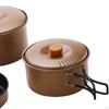 3 Pieces Camping Cooking Set Cookware Pots and Pans for Campfire