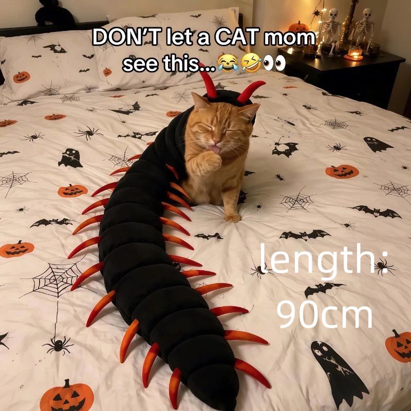 Cat Centipede Costume Funny Adjustable Pet Cosplay Suit for Small Medium Cats Party Photo Shoot Dress Up Props