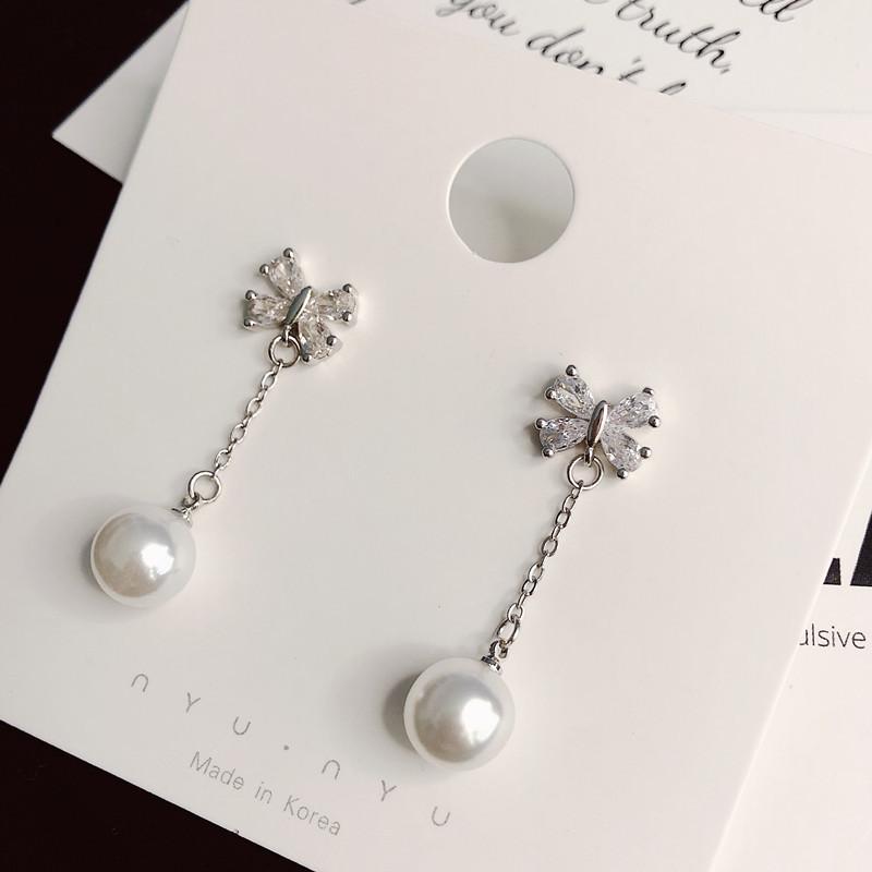 

SACE GEMS классические серьги из медного сплава с цирконом для женщин, подарки на свадьбу белый