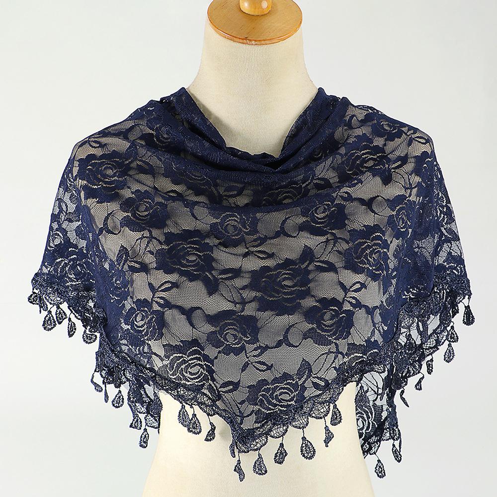 Any Occasion Scarf Fashionable Neckerchief Hollow Rose Scarf Lace Scarf
