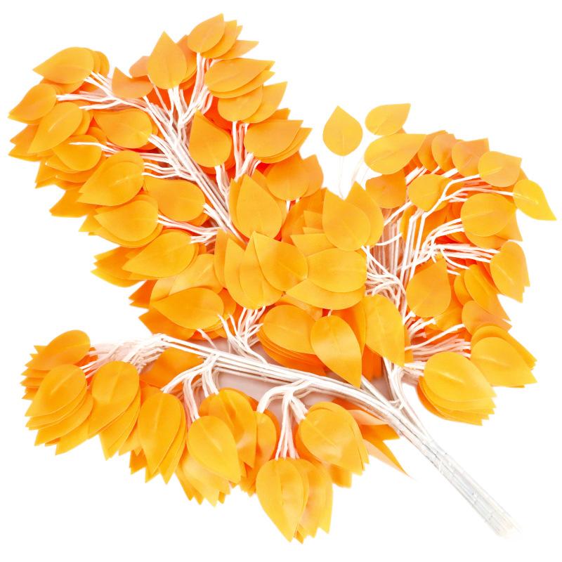 Simulated Banyan Tree Leaves Branches Fake Trees Garden Decoration Leaves 12 Pieces Glued Color Printed Large Simulated Plants