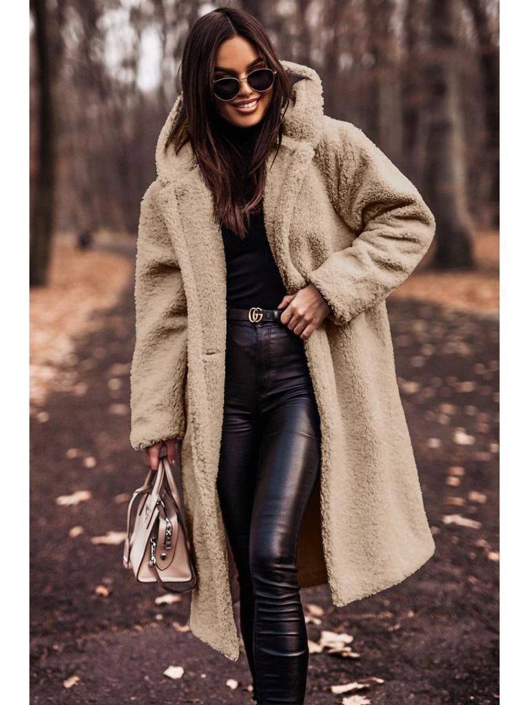 Cappotto Lungo da Donna Autunno/Inverno 2024 in Misto Lana Monocolore