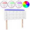 VidaXL Tête de Lit à LED Meuble de Chambre à Coucher Accessoire de Lit Simple Tête de Cadre de Lit Intérieur Blanc 3123309