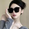 Women's High-End Large Square Frame Sunglasses with UV Protection and Stylish Chain Design