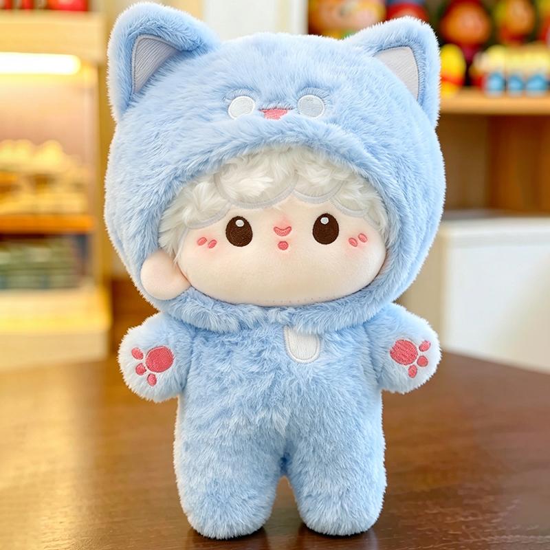 Nouvelle Poupée en Coton Kawaii de 30 cm Peluche Douce à Habiller Jouet en Peluche avec Vêtements Amovibles Poupée Mignonne Style Anime Cadeau d'Anniversaire pour Filles 30cm