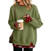 Women's Casual Printed Long Sleeve Sweatshirt Loose Fit Pullover Top for Daily Wear