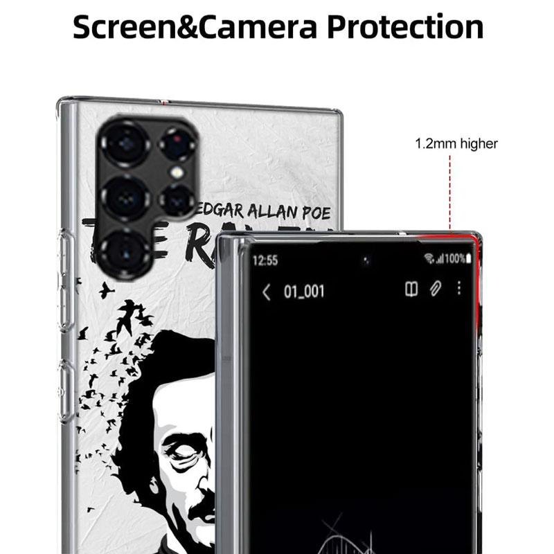 Edgar Allan Poe Cases Phone Case for Samsung Galaxy S26 Ultra S25 Edge S24 S23 FE S21 Plus S20 S22 S10 Cover TPU Capa Shell Shoc