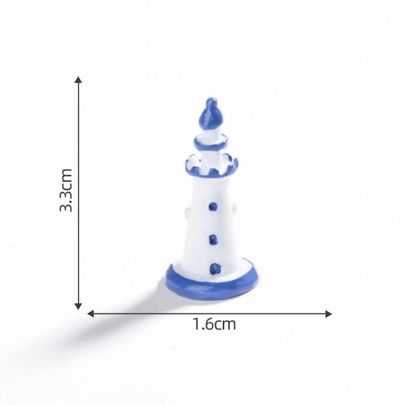 

Микро-ландшафт Средиземноморский Маяк Пляж Ландшафтное Украшение Экологическая Бутылка Аксессуары Миниатюрные Мини-украшения белый/синий