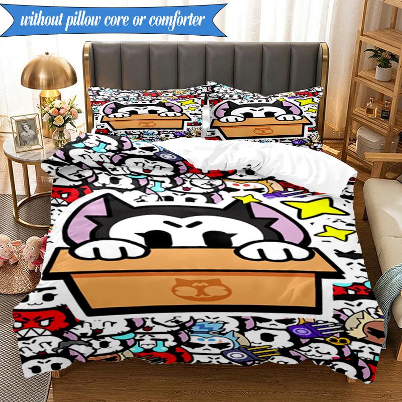 Game Adventure Heroes 3pcs K-pop Music Group Bedding set,Ideal for Bedroom, Dormitory,Including Duvet Cover And 2pcs Pillowcases,Fan Gifts