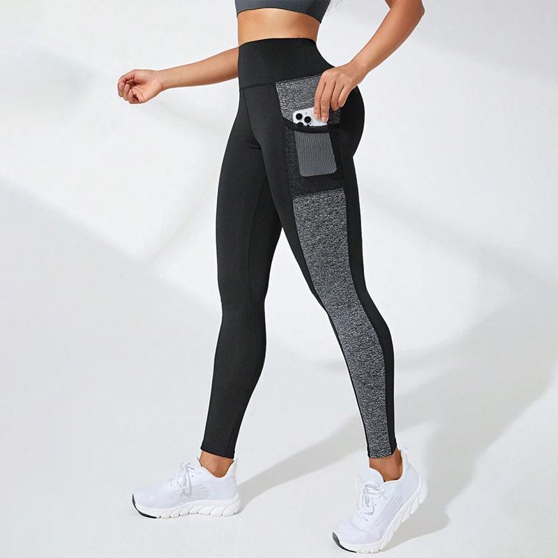 Women's High-Waist Yoga Leggings - European & American Style, Hip-Lifting, Breathable, Sexy Stitching for Running.