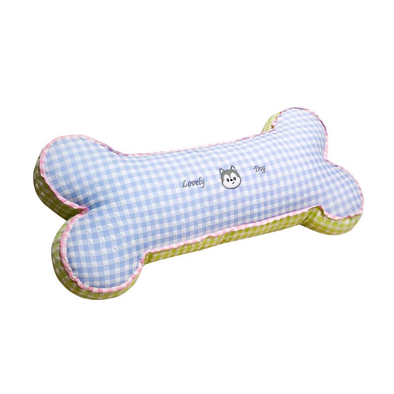 Cartoon Animal Plaid Long Throw Pillow for Bed, Sofa, Headboard & Side Sleeping.