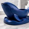 Functional Resin Whale Figurine 3D Printed Shaped Storage Bowl, Ocean Theme Jewelry Tray for Entryway Key Organizer Vanity, Multifunctional