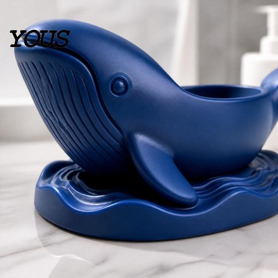 Functional Resin Whale Figurine 3D Printed Shaped Storage Bowl, Ocean Theme Jewelry Tray for Entryway Key Organizer Vanity, Multifunctional