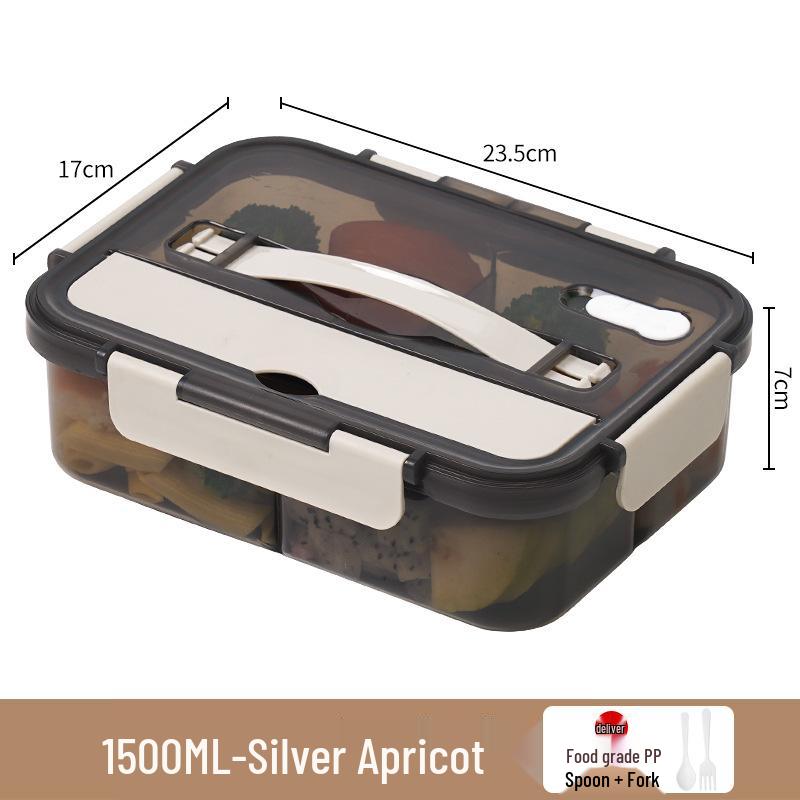 Insulated Bento Lunch Box with Lid - Large Capacity, Food-Grade, Portable for Students and Office Workers