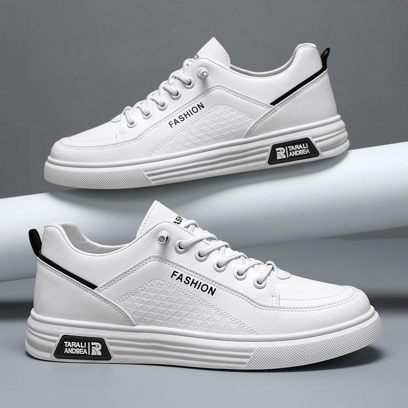 Putian Men's Shoes New Breathable Little White Shoes Men's Trend Versatile Sports Shoes Flat Casual Board Shoes Leather Tide Waterproof