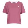 Shop   Women Color Block Round HearT Embroidery ShorT Sleeve T shirT Dai Wsh 205