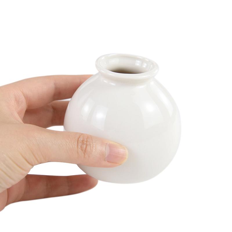 White Ceramic Flower Vase Modern Home Table Desktop Decoration Ornament Fresh Flower Plant Bottle Mini Pots High Quality