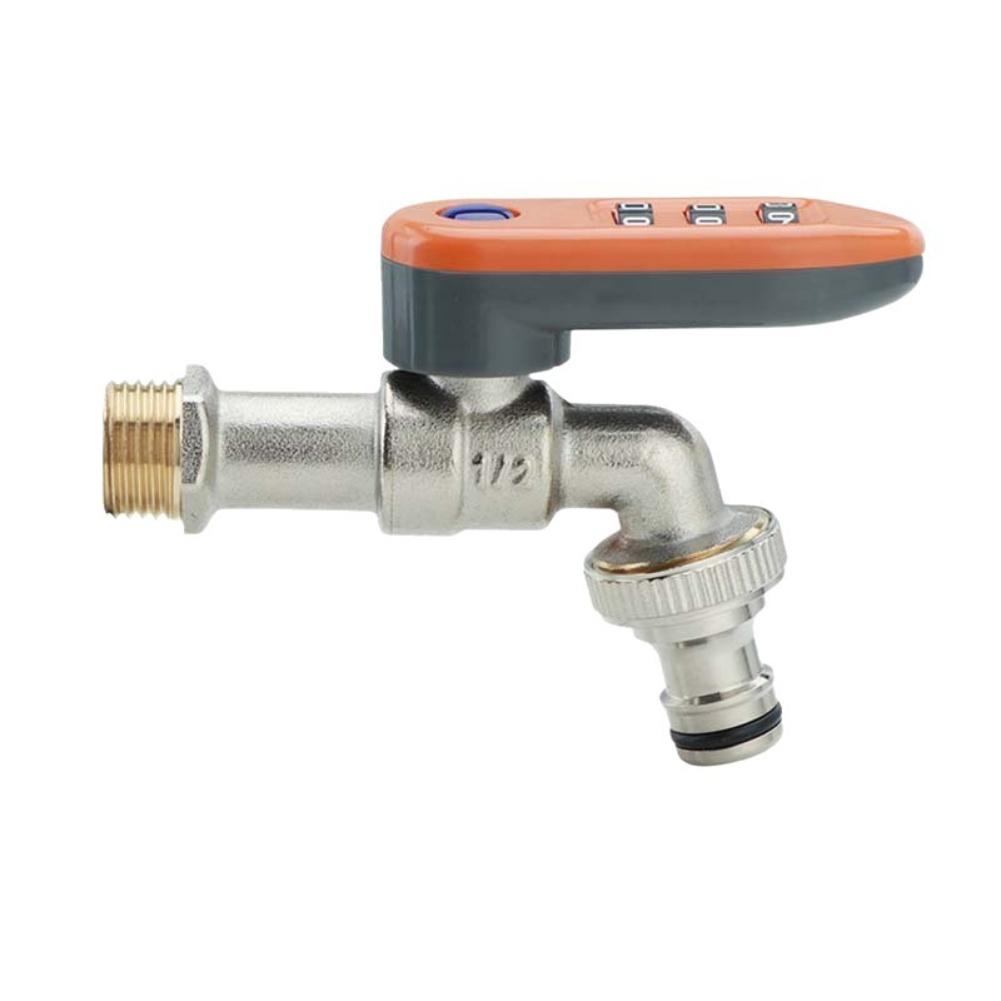Password Lock Valve Anti-theft Faucet Garden Watering As Shown Password Lock Anti-freezing Design Copper Construction