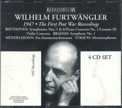 CD WILLIAM FURTTWANGLER - 1947, The First Post War Recordings ANDRCD5047 ANDROMEDA US Classical Used