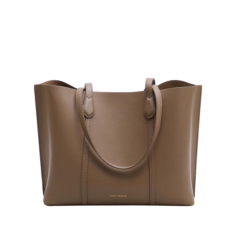 Viney Damen Leder-Tote-Bag mit großem Fassungsvermögen