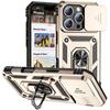 Ring Stand Rotating Slide Camera Lens Military Grade Armor Case for iPhone 16 14 13 12 11 15 Pro Max 16 Plus 13Mini 12Mini Cover