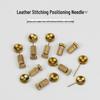 Handmade Leather Stitching Clamp with Hardened Steel Needles and Pure Copper Base for DIY Leather Goods