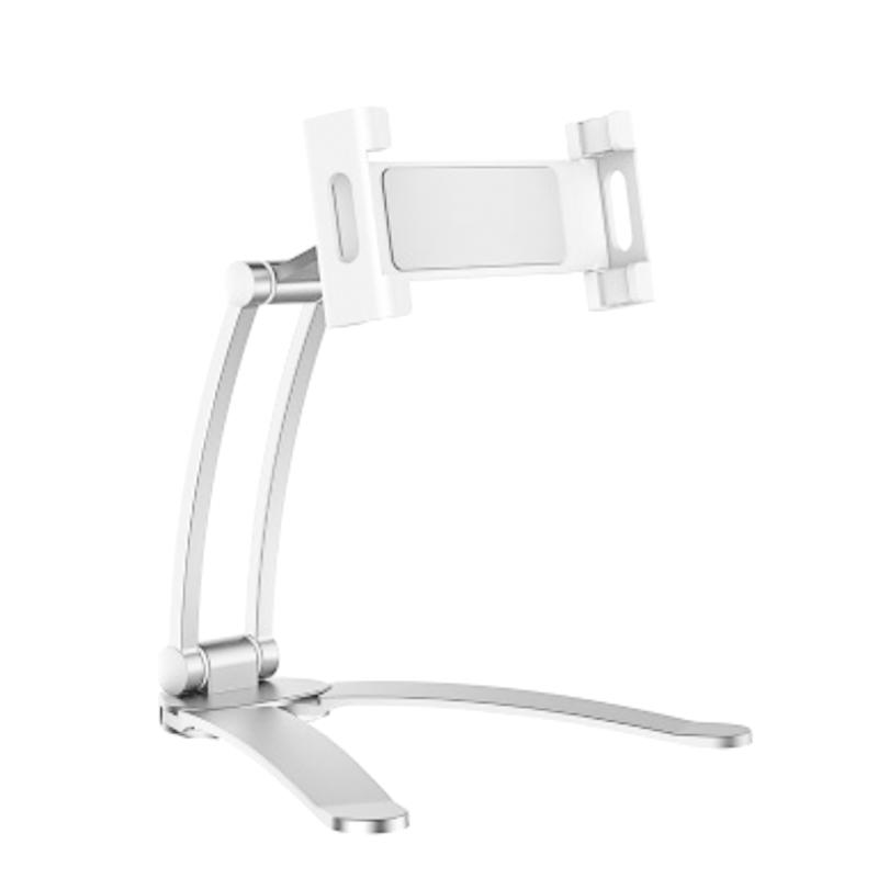 Mobile Phone Stand Desktop Lazy Bedside Universal Support Stand Foldable Hoisting Multi-Function Wall-mounted Telescopic 1 серебряный