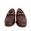 Gucci Sherry Line Leather Horsebit Loafers Wine-red Leather Used