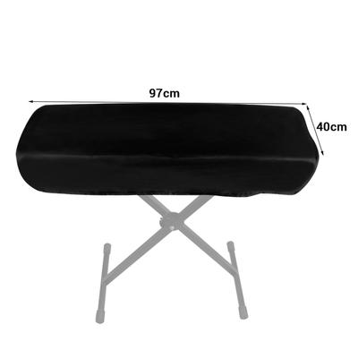 Copertura antipolvere per tastiera di pianoforte a 61 tasti Materiale in tela resistente all'acqua Piano elettronico nero pieghevole