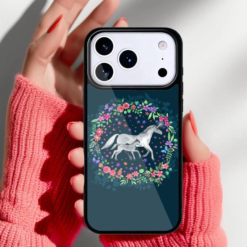 Horse Pony Pattern Phone Case for iPhone 17 16 15 14 13 Pro Max Back Cover for 12 11 Pro Coque