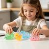 Dinosaur Shape Squeeze Toy Glitter Soft Pinch Toy for Stress Relief Slow Rebound Soft Tactile Fidget Toy for Kids And Adults