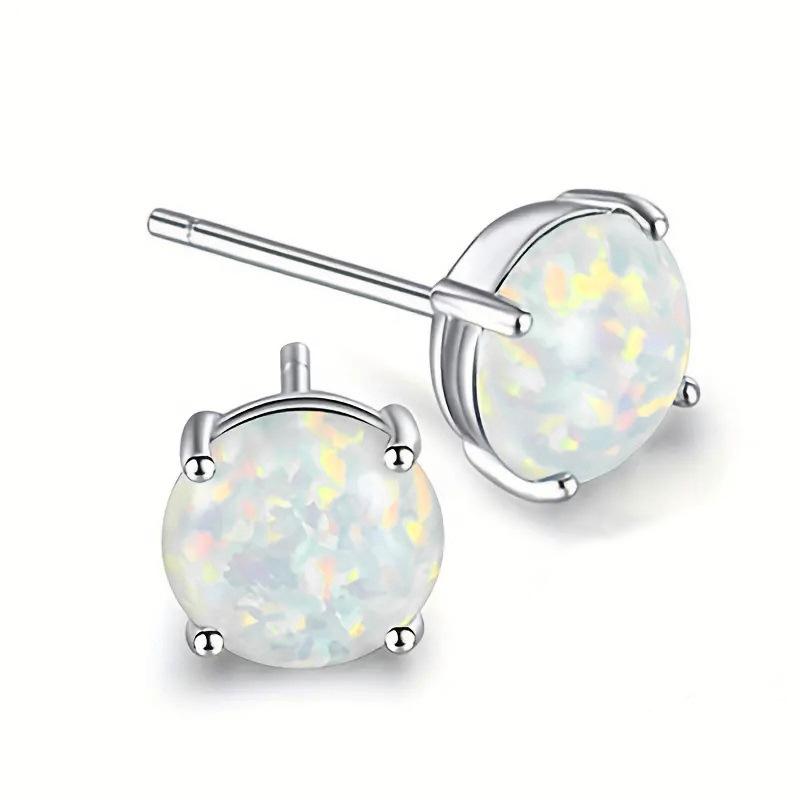 Imitation Opal Exquisite Stud Earrings For Women, Daily Wearing Style, Fashionable Design Sense