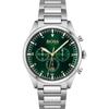 Pioneer Green Dial Stainless Steel Bracelet Silver Men's Quartz Watch 1513868